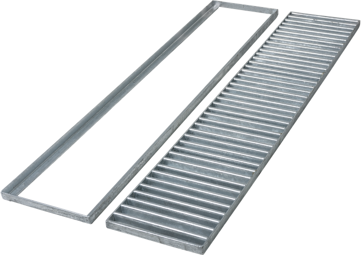 Grelha com suporte de encaixe separada em perspectiva